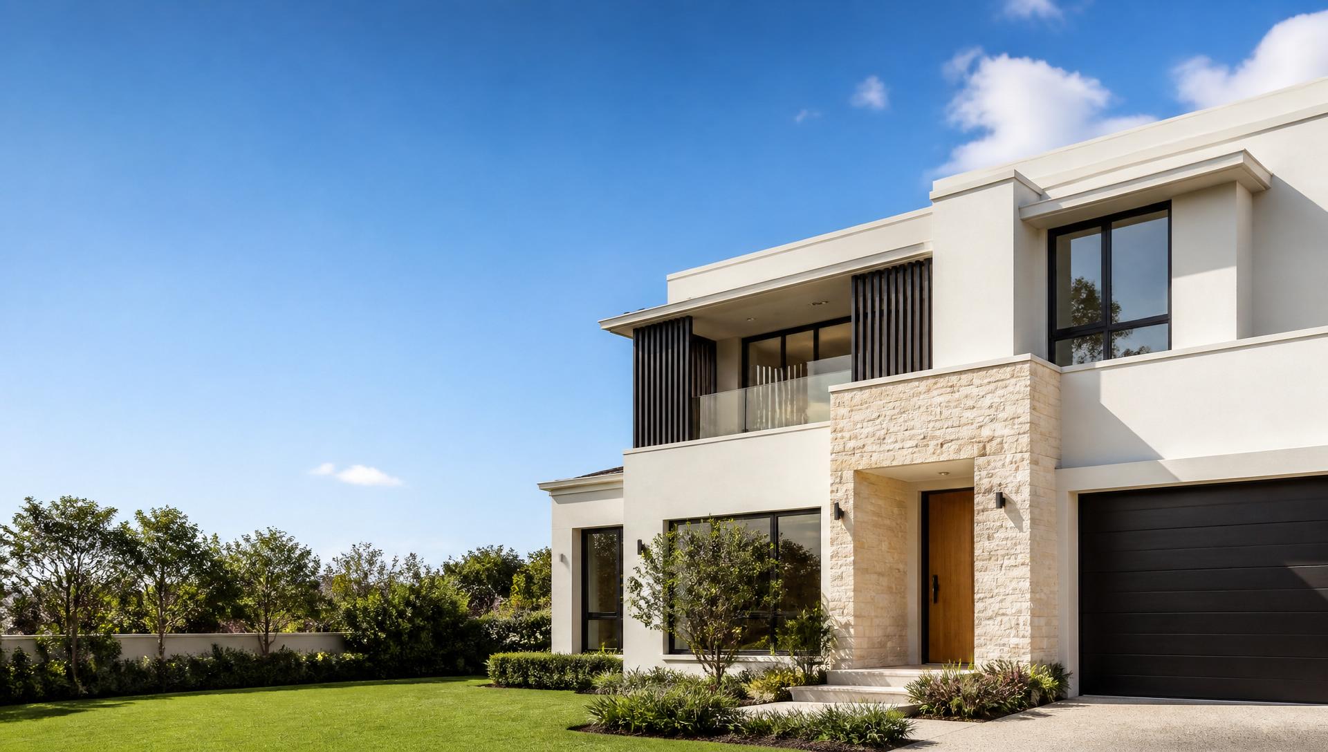 Contemporary Australian residence in daylight
